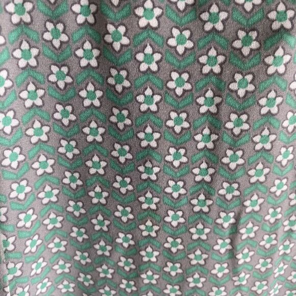 Max Studio Skirt Womens Large Green White Floral Pattern Pull On Stretch Casual - Picture 3 of 5